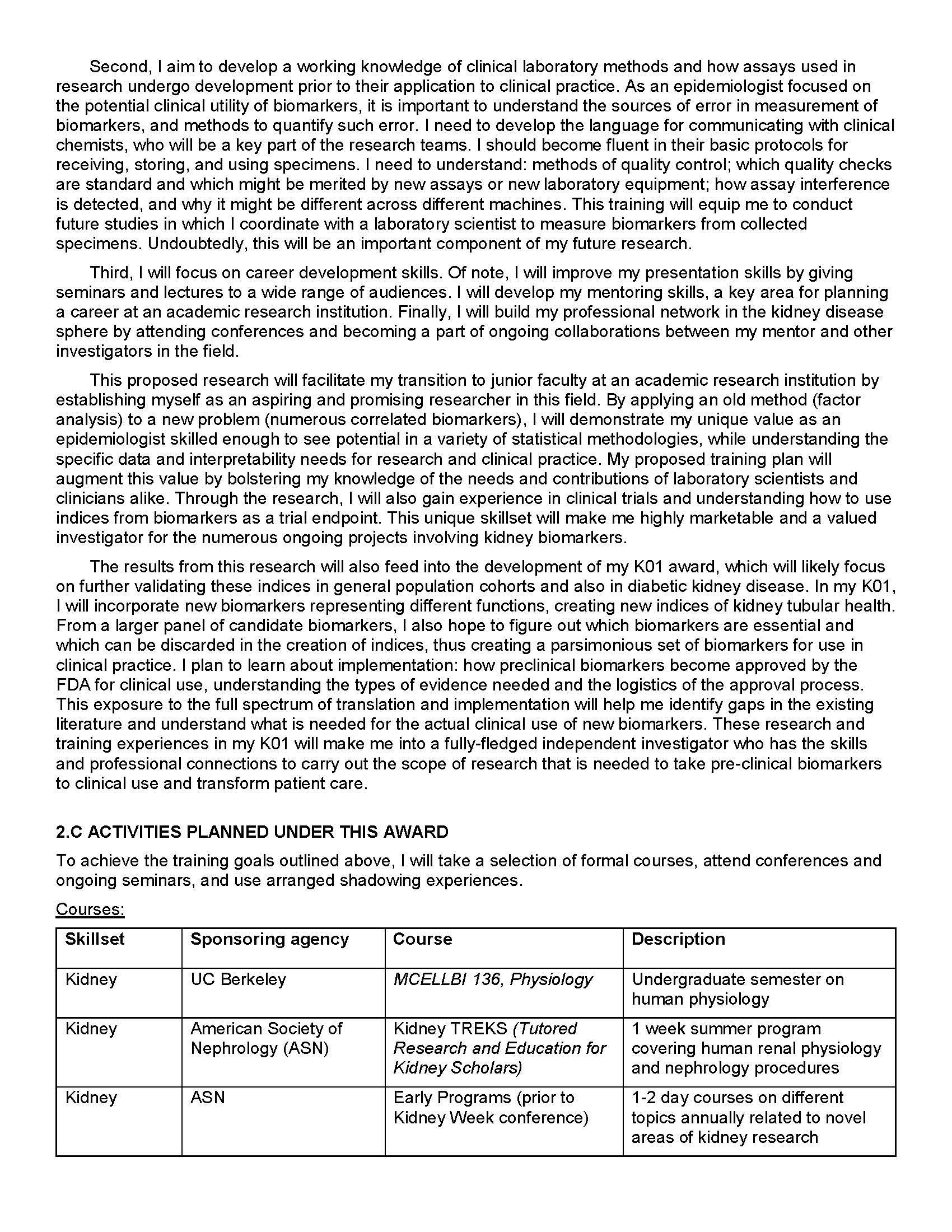 applicants background and training 3